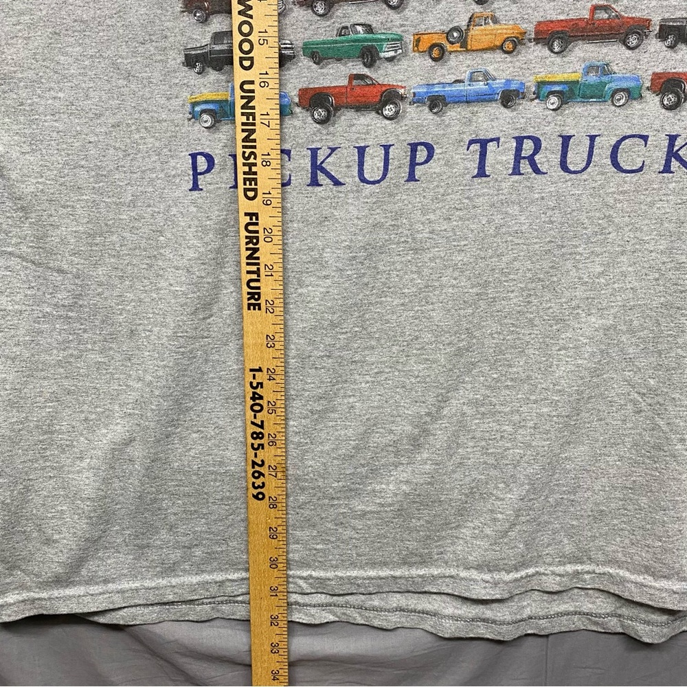 Lifestyle Classics Pick Up Truck American Flag T-Shirt‎ Gray Men  Size | 4XL - Picture 4 of 6